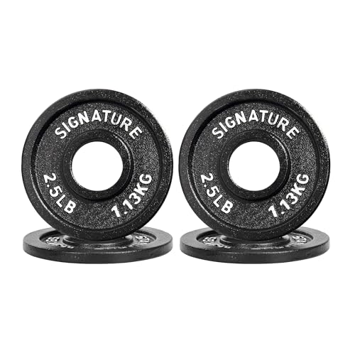 Fitvids Deep Dish 2-Inch Olympic Cast Iron Weight Plates with E-Coating, 2.5lb (Set of 4)