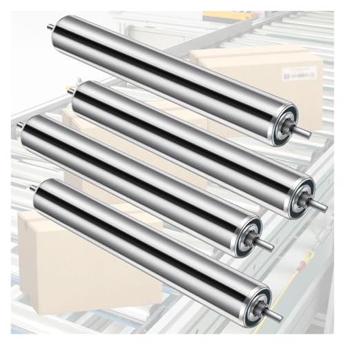 2 4 Pack Conveyor Rollers/Stainless Steel Transmission Replacement Part Galvanized End, 12 14 18 20 24 in 26 28 32 36 40