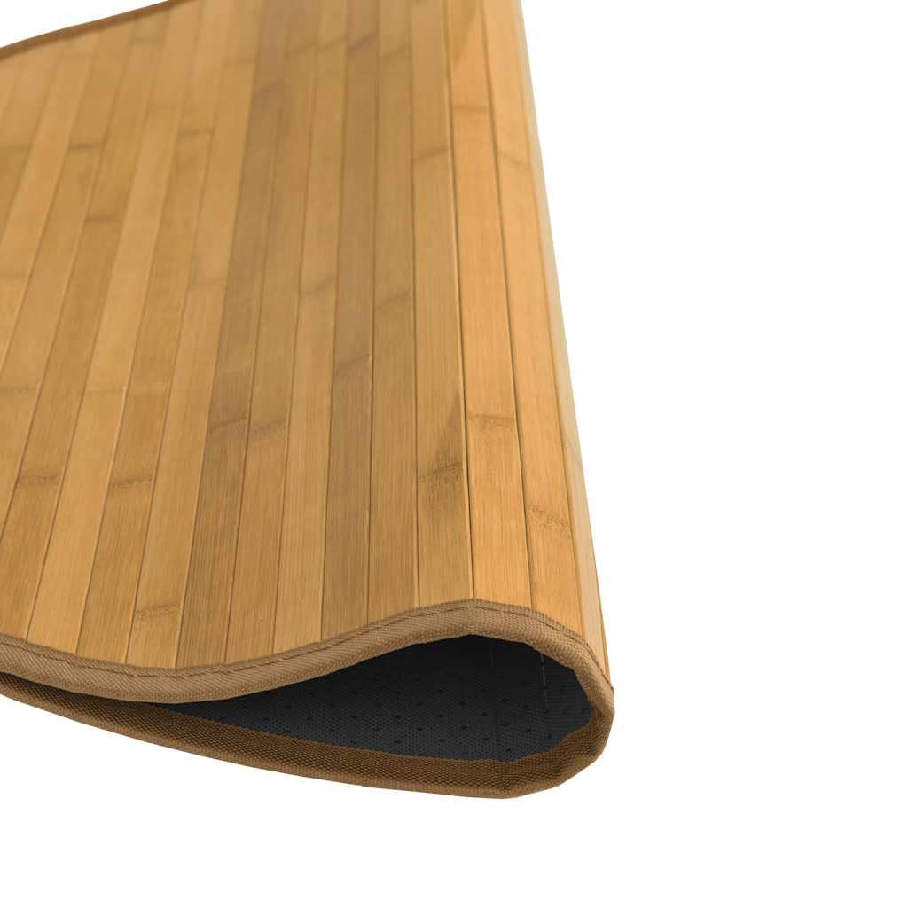 Tapis rond en bambou naturel - 80 cm - Moderne - Tapis naturel en bambou pour salon, chambre à coucher, couloir - Robuste et antidérapant