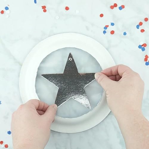 Miniatura 4 de Fun Express Recortes metálicos de cartón patriótico de estrellas (12 piezas - 12 pulgadas) recortes del 4 de julio