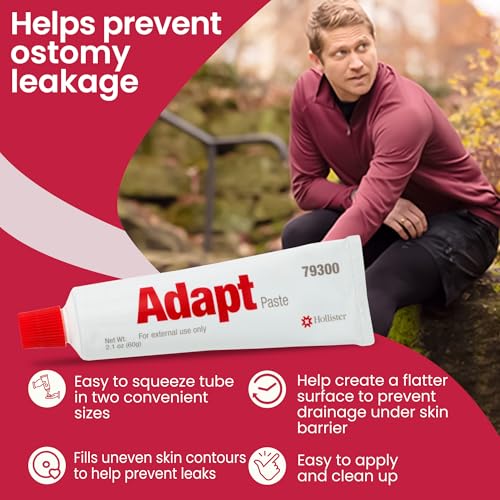 hollister 79300 adapt skin barrer paste 21 oz tube  ostomy paste ostomy supplies prevent ostomy leakage stoma paste
