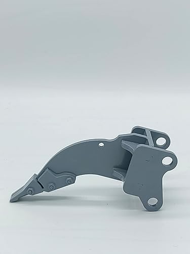 Miniatura 5 de Excavadora RC cubo de metal completo, compatible con E111E010EC160, accesorio para adultos, gris, funcionalidad realista de excavación y rasgadura