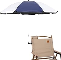Vista 12 de Sombrilla para silla con abrazadera, 46 pulgadas UPF 50+ con clip para patio, sillas de playa, cochecitos, sillas de ruedas, carritos de golf