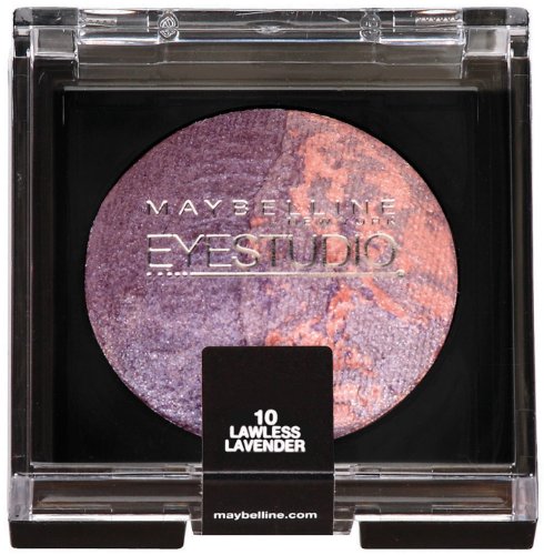 (Pack 2) Maybelline New York Eye Studio Color Pearls Marbleized Eyeshadow, Lawless Lavender 10, 0.09 Ounce