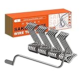 Saker Fence Wire Tensioning Tool for Turnbuckles Barb Wire Tensioner with 304 Stainless Steel for Fast Tighting Metal Fence Post and Garden Fence Wire(20 PCS+Tighteners Handle)