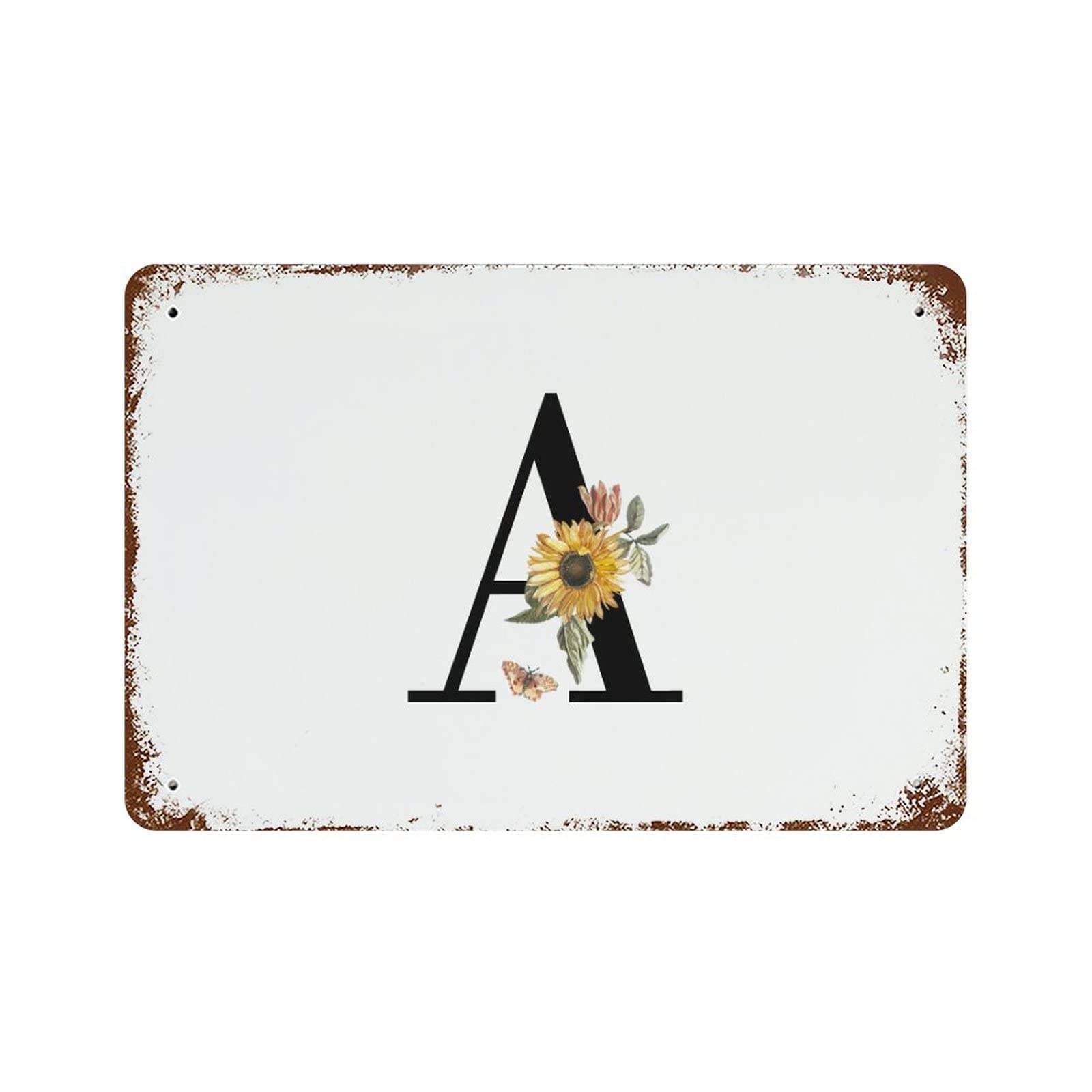 Panneau en métal de tournesol vintage pour une ambiance de cuisine rétro et cosy