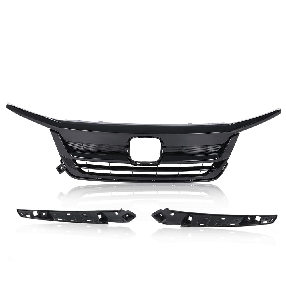Front Upper Grille Grill Assembly HO1210158 Black For Honda Pilot 2019