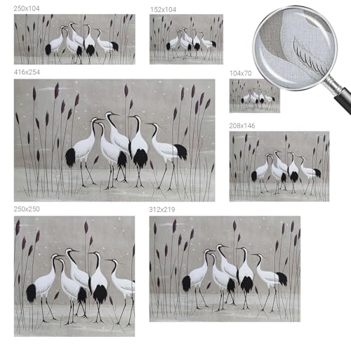Papel tapiz autoadhesivo dormitorio 152x104 decoración pared salón moderna grullas 6