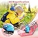 Bug Catcher for Kids, Insect Trap Kit with 6X Magnifier Glass - STEM Educational Exploration Tool for Indoor and Outdoor,Christmas Birthday Gift Toys for Adults, Boys, and Girls (Pink 2PCS)