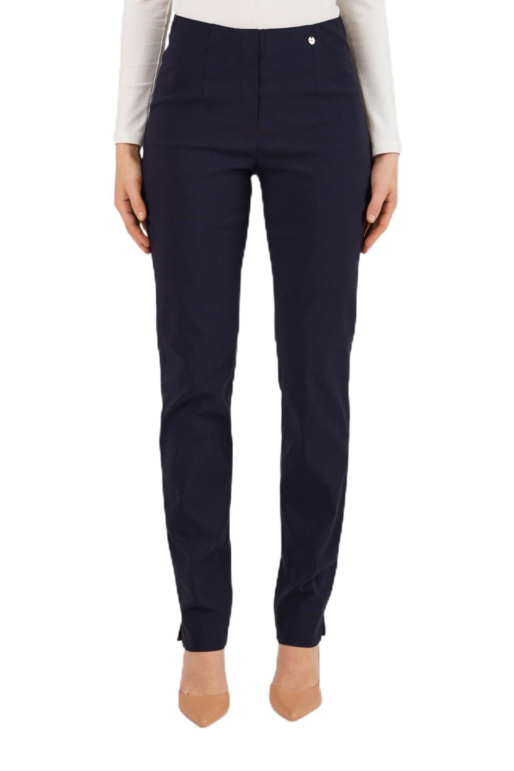 Robell Style Marie Damenhose, hohe Taille, Power Stretch, Bengaline-Stoff | Robell Style Marie Damenhose: hohe Taille, Bengaline-Stoff. Eine komfortable und vielseitige Wahl für Alltag und Freizeit.