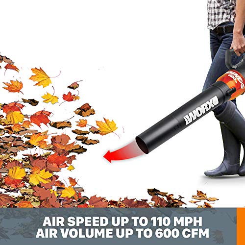 WORX WG520 TURBINE 600 12 Amp Electric Leaf Blower with Variable-Speed Control