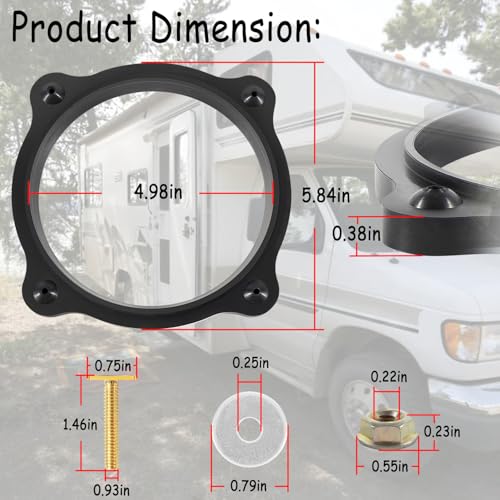Image of 385310063 Floor Flange Seal and Mounting Kit, Black Rubber, Compatible with Some Dometic /Sealand Toilets