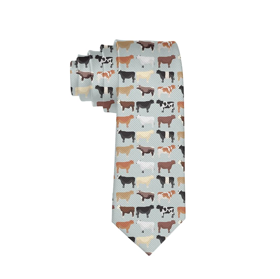 zerosevenee Cows Tie Funny Neckties Fashion Wide Novelty Neck Ties For Men teen