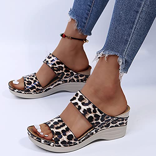 Briskorry Sandalen dames zomer pantoffels luipaard slippers slippers open teen schoenen comfortabele orthopedische… - Image 3