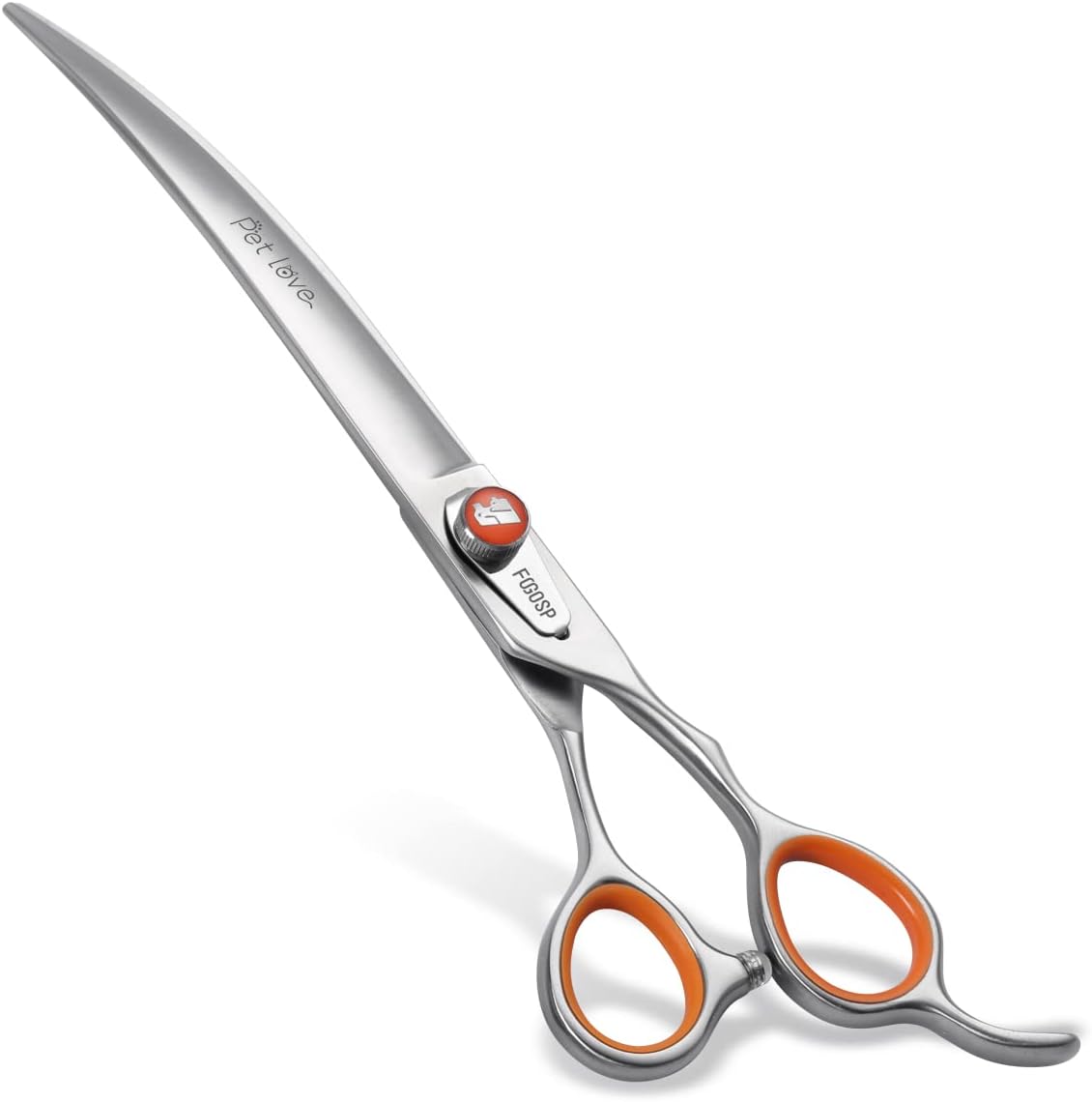 FOGOSP Professional Curved Scissors for Dog Grooming 7 inch