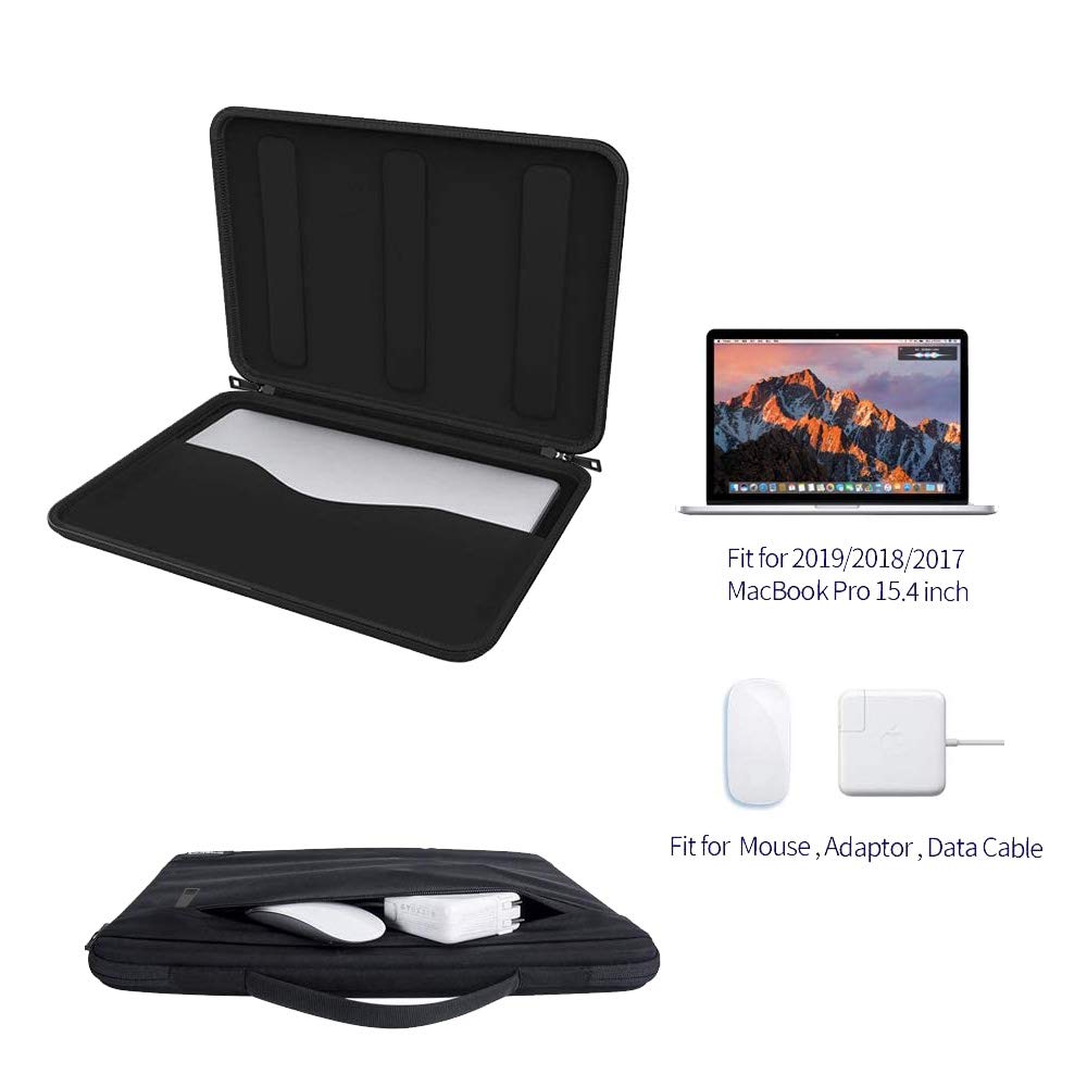 Smatree Custodia Rigida per Laptop da 15,6 pollici Compatibile solo con Laptop Lenovo Legion 5 da 15,6 pollici/Dell Inspiron 15 da 15,6 pollici/16", Custodia per il Trasporto con Maniglia, Nero