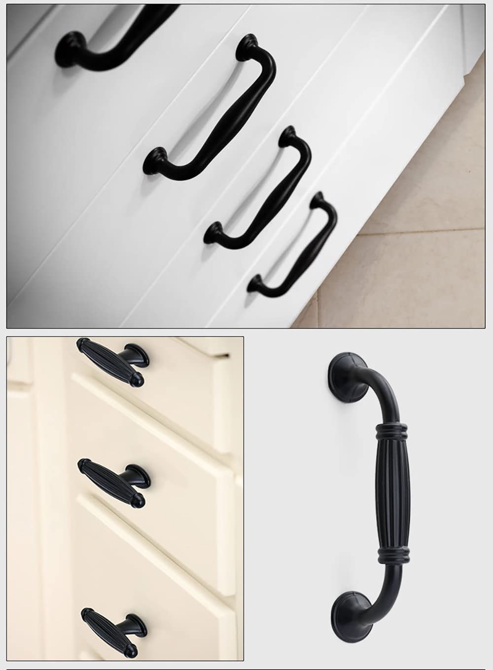 Asidrama 10 Pack Matte Black Cabinet Knobs Kitchen Matte Black Cabinets - View #11