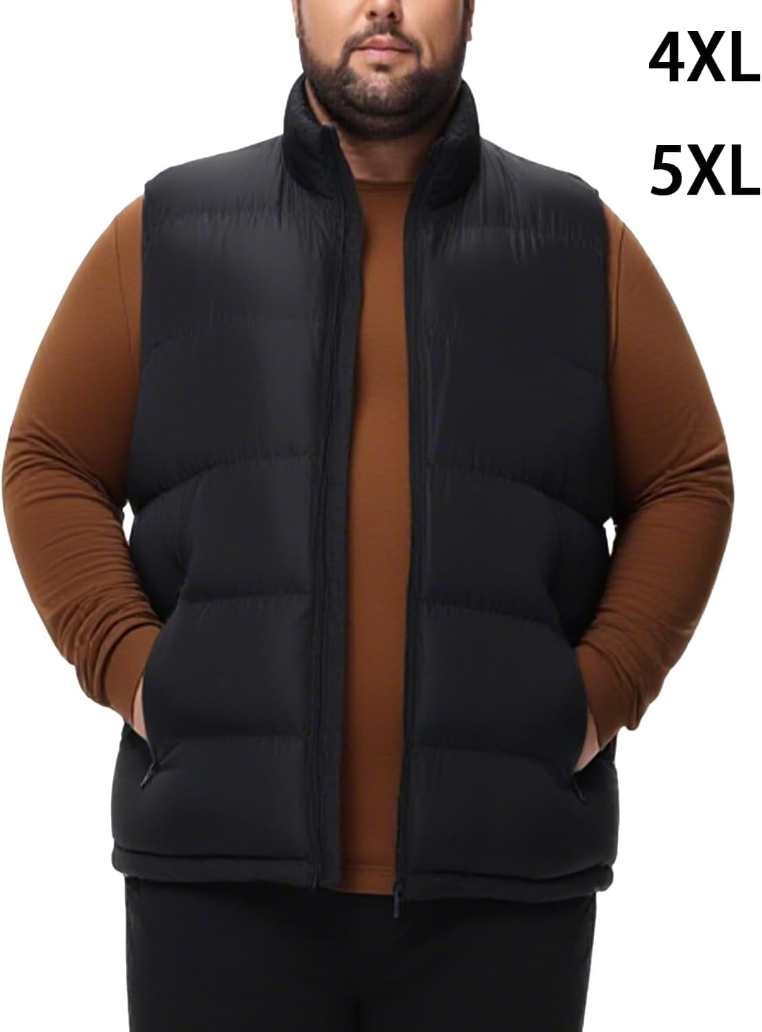 JIHUILAI Men's Puffer Vest Winter Jacket Warm Puffy Vests Men Outdoor Sleeveless Lightweight Water-Resistant Vest M To 5XL - Image 5