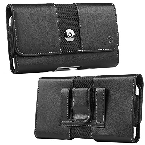 AISCELL Wallet Case Pouch for Galaxy S25+,S25 Ultra, A36,A26,A35,A25,A16,A15,S24 Ultra,S24+,A54, S23 Ultra, S23+,A53,A42,A52 Black Leather Holster (Fit Slim Cover)