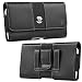 AISCELL Pouch for Galaxy Note 9,Note 8,S8 Plus,S9 Plus,S10 Plus,A50,A20 Oversize Leather Case Side Belt Loop Holster with Cleaning Cloth Fits Phone with Hybrid Protective Skin Rugged Case Cover