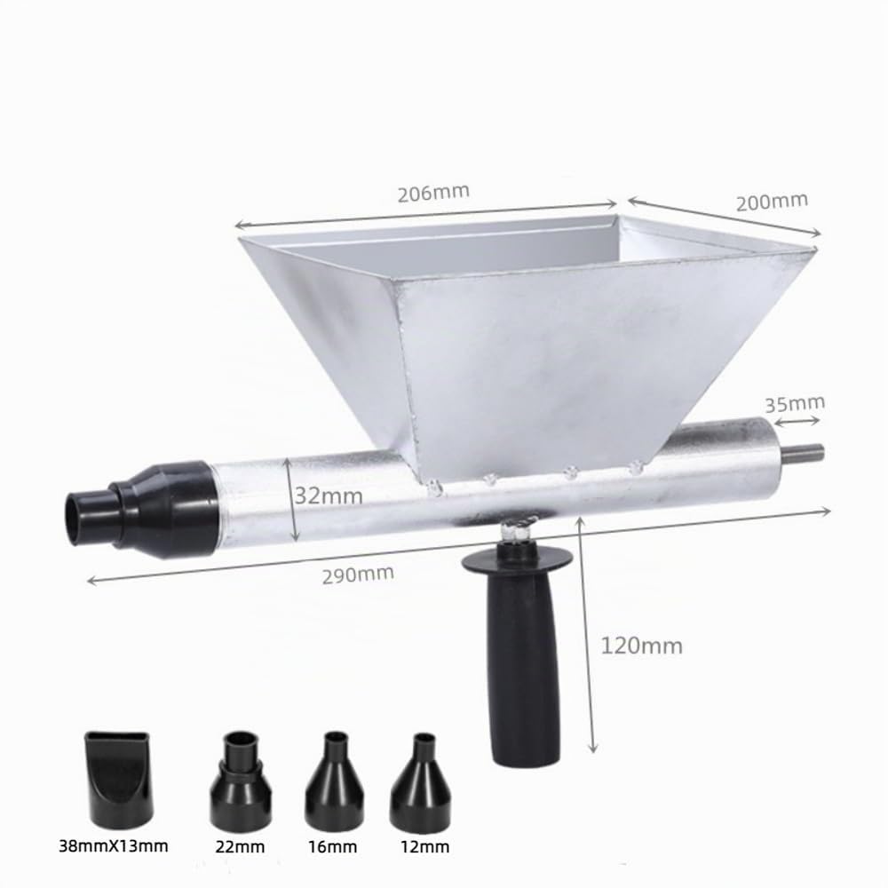 Elettrico Pistola a percussione Portatile Applicatore di spruzzatore di malta Pistola da caccia del cemento con 8 ugelli (Senza trapano elettrico)