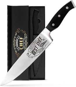 Cadeaux de cuisine pour homme – Cadeaux uniques pour chef – Cadeaux de cuisine pour lui – Cadeaux de pendaison de crémaillère pour homme – Coffret cadeau de couteaux de cuisine