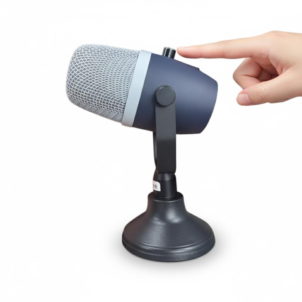 15 Years Warranty Premium USB Recording Microphone | Navy Blue Desktop Mic with Adjustable Mount, Noise Filter & Solid Metal Base – Ideal for Podcasting, Music, Live Streaming-image-28