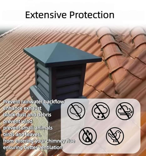 Cubierta de ventilación a prueba de lluvia para chimeneas 4