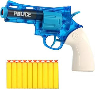 Multi-Purpose Toy Revolver Guns， Soft Bullet Toy Blaster Revolver Guns for Boys， Water Guns Toy for Boys ，with 10 Soft Foam Darts for Kids， Teens, Adults