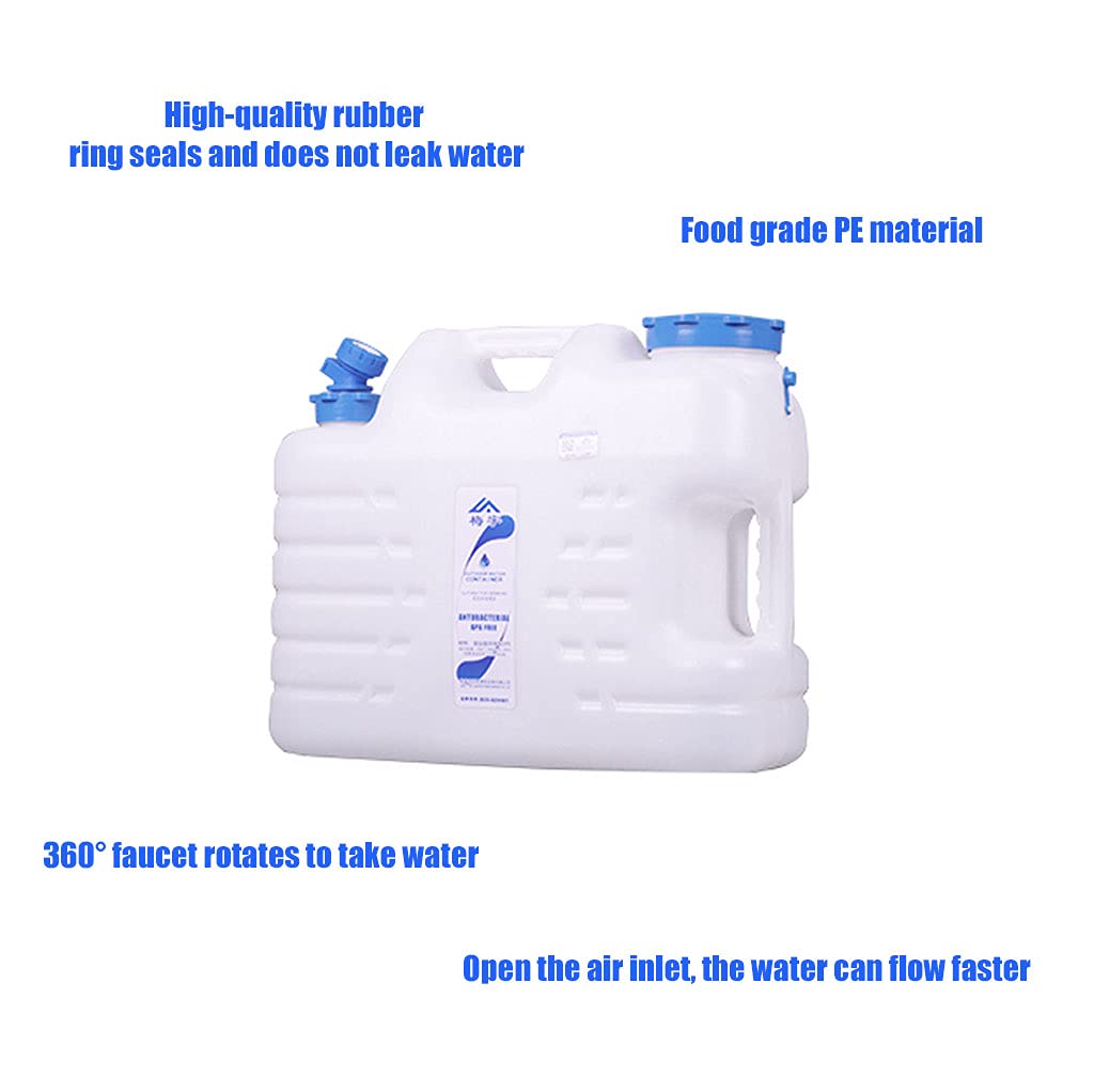 Tragbarer Wassertank (18,5 l, 25 l, 31 l) mit Zapfhahn, Kunststoffbehälter mit Zapfhahn, quadratischer Wassertank