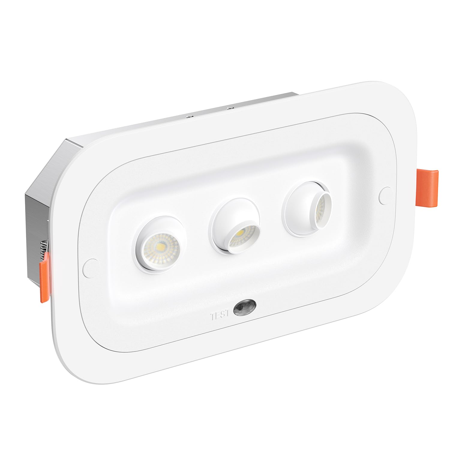 dephen LED Emergency Lights with Battery Backup, Three Head 360°Rotatable