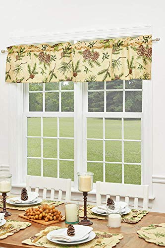 Image of Woodland Retreat Pinecones 100% Cotton Round Set of 6 Placemats 17 inch