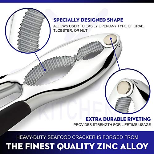 Premium Crab Crackers And Tools Set - 2 Lobster Crackers And 6 Seafood Forks Kit - Professional Seafood Tools Set Crab Leg Crackers And Tools - Nut Crackers For All Nuts Walnut Pecan Cracker And Picks #TOP1