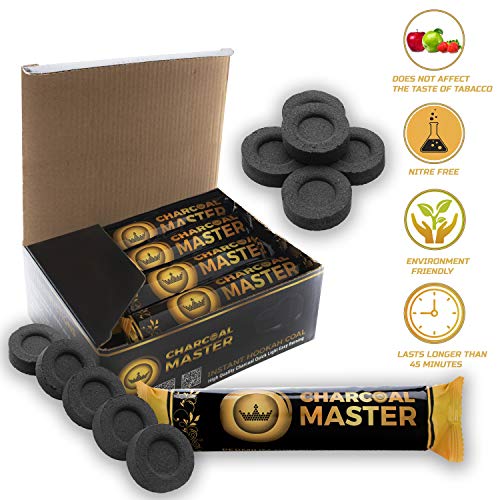 Hookah Coals Instant Light – Incense Instant Coal Disks – Coal Tablets – Charcoal Disks – Set of 100 Coals – 33 mm Quick Light Charcoal Briquettes – Natural Coal Disks – Slow Burn and Low Smoke - Thumbnail 3