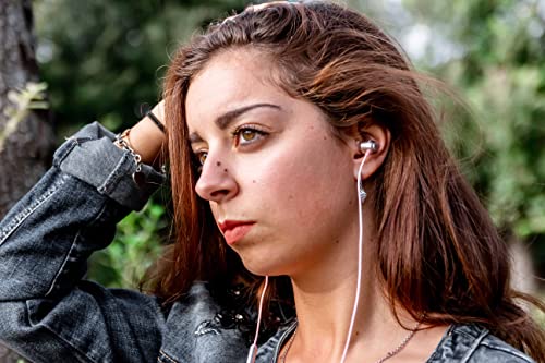Image of LUDOS Clamor Wired Earbuds in Ear Headphones with Microphone, Earphones with Mic and Volume Control, Memory Foam, Reinforced Cable, Bass Compatible with iPhone, Apple, iPad, Computer, Laptop, PC