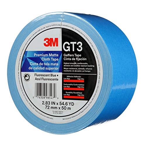 Image of 3M 98547 Tape GT3 72 mmx50 M 11 mil, Fluorescent Blue