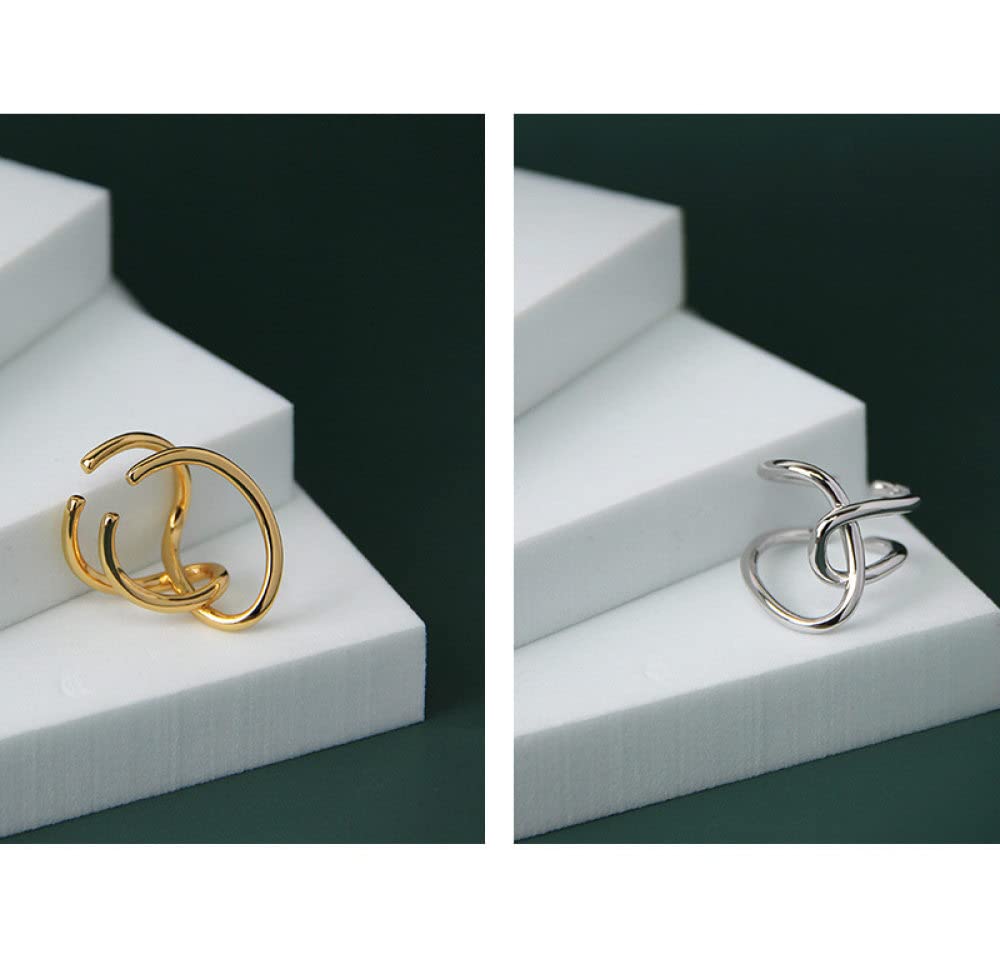 Anello In Argento 925 Da Donna,Anello A Croce Asimmetrico In Argento Sterling S925 Anelli Regolabili Anello Aperto Minimalista In Argento Anello Per Il Pollice Anello Eterno Fascino Di Nozze Gioiell