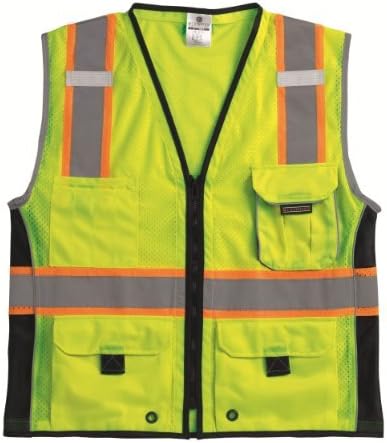 ML Kishigo 1513 Ultra-Cool Polyester Black Series Heavy Duty Vest, Medium, Lime Color: Lime Size: Medium Model: 1513 M Misc.