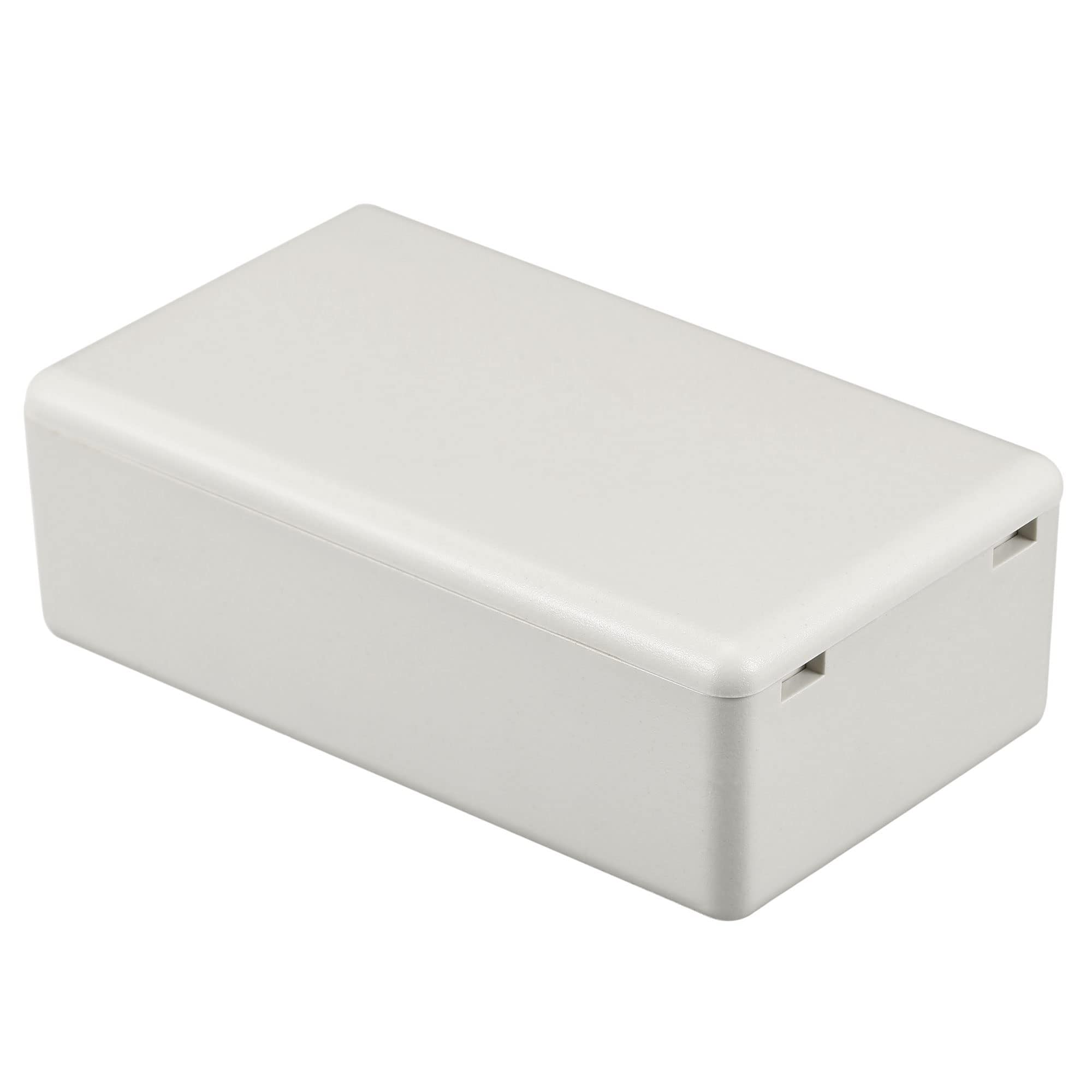 TOP-VIGOR 3pcs 72x42x23mm Mini Dustproof Electrical Junction Box, ABS Plastic Project Boxes for DIY Electronics Projects, Indoor Power Module Case, Instrument Case Box, Grey White