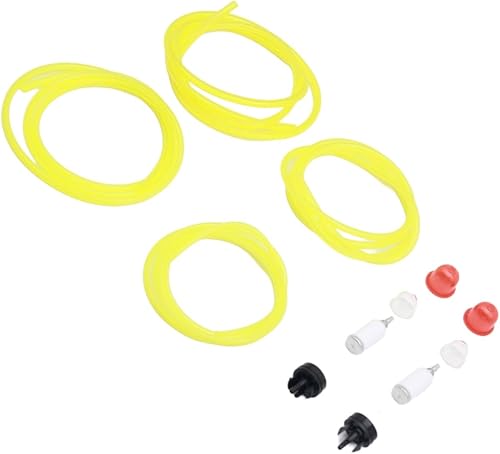 Kit de manguera de línea de combustible de 16 pies con filtro de combustible y bombilla de imprimación compatible con Zama Stihl Poulan Weedeater