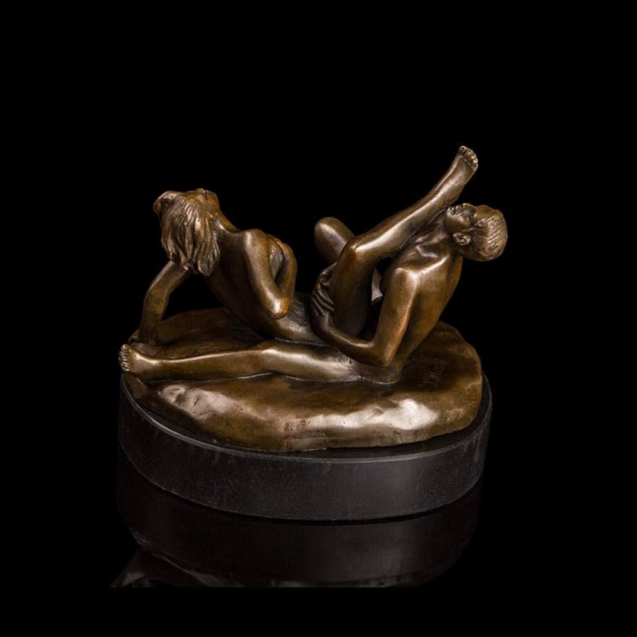 Amazon.co.jp: 彫刻 ブロンズの置物ヌードの女性男性の彫刻の