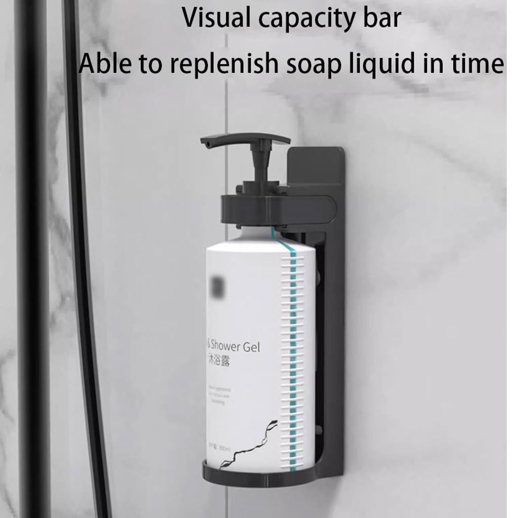 Wall Mount Zeepdispenser Douchegel Shampoo Lotion Dispenser Hervulbare Ronde Flessen Dispenser Voor Keuken Handmatig
