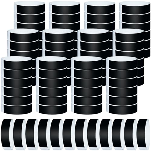 1200 Pcs Plastic Paper Wristbands for Events Neon Color Wrist Bands Concert Identification Wristbands Paper Bracelets Wristbands Party Hand Bands (Black)