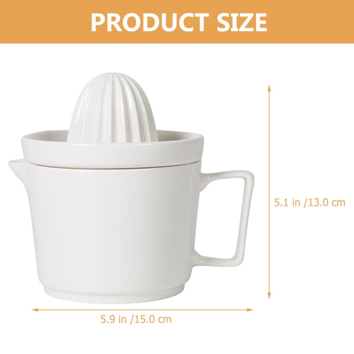 iplusmile Exprimidor Manual de Cerámica para Limón y Uva Diseño Ergonómico y Filtro para Residuos Adecuado para Bares y Tiendas de Frutas