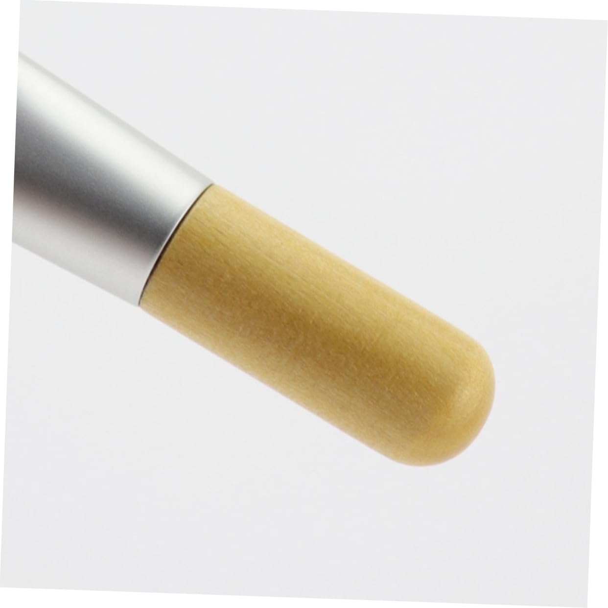 FOMIYES 2pcs Mini Foundation Brush Set Natural Fiber Makeup Brush with Wooden Handle Reusable Portable for Travel