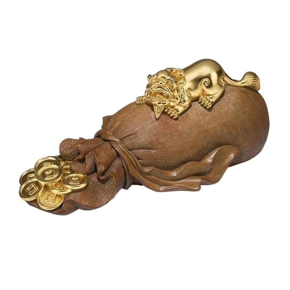 CHICKEN Bronze Living Room Ornaments Creative Copper Fortune Statue Desktop Ornaments Home Living Room Office Decoration Handmade Crafts Ornaments to Attract Wealth