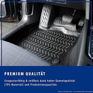 ELMASLINE Tappetini in gomma 3D per Audi Q3 Sportback (F3) 2018-2024 - Tappetini con bordo alto - Accessori