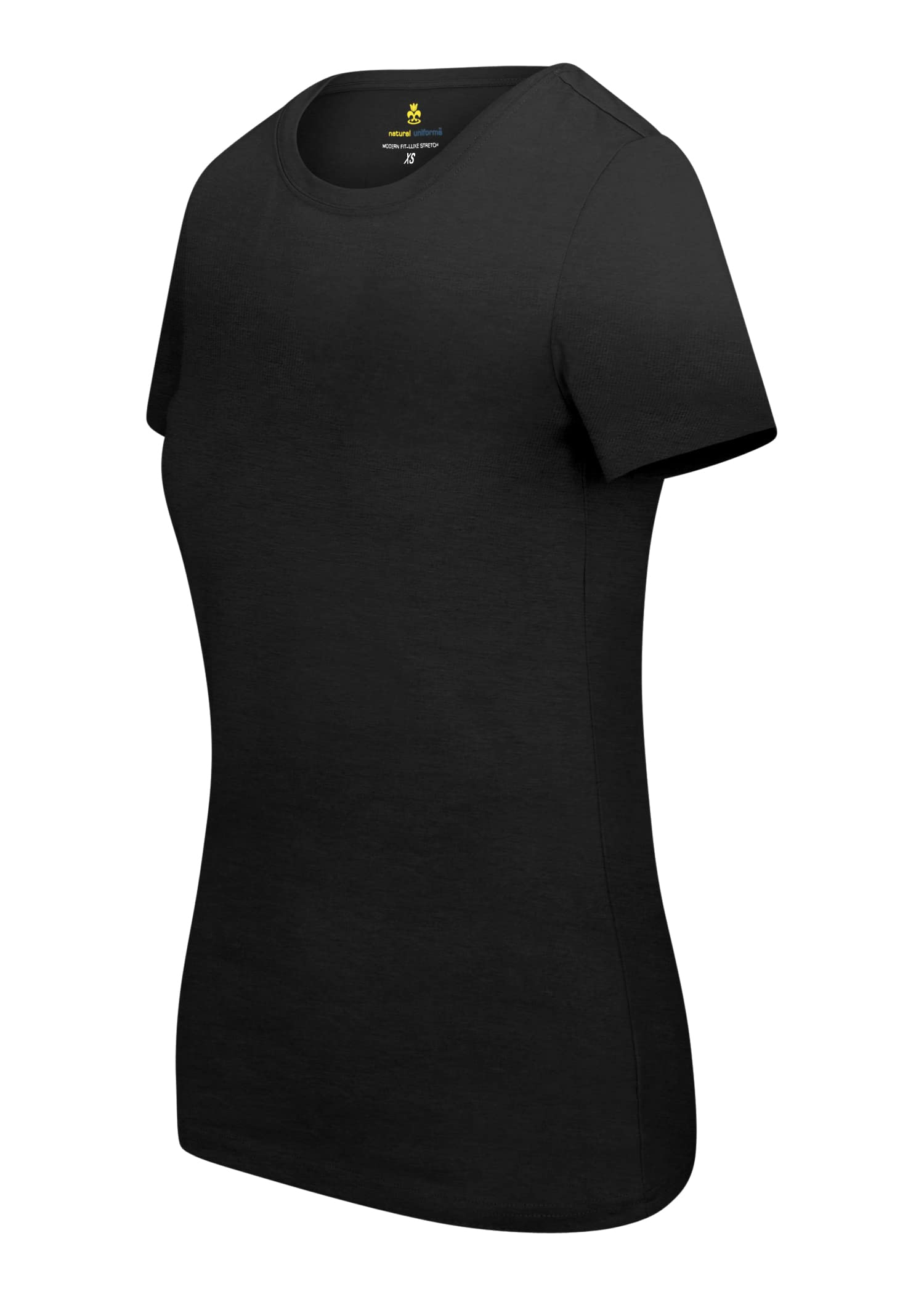 M&M SCRUBS Women's Short Sleeve Round-Neck T-Shirt Under Scrub (Black, XXX-Large)