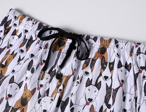 ENJOYNIGHT 2 Pack Mens Pajama Shorts Cotton Sleep Bottoms with Pockets & Drawstring3