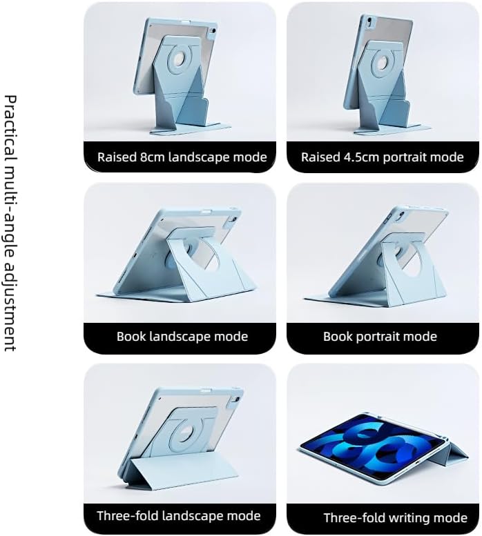 720 Rotating Tablet Case for iPad Air 3 2019, 2017, iPad Pro 10.5-inch Magnetic Detachable Tablets Casing, Stand Floating Back Cover (Blue, iPad Air3/Pro(10.5"))